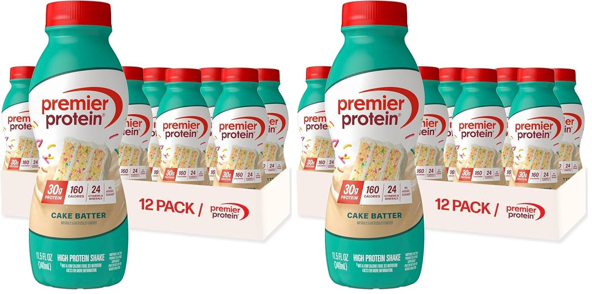 Premier Protein 30g High Protein Shake, Peaches & Cream, 12 Pack