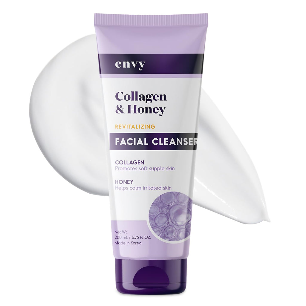 Envy Facial Cleanser with Hyaluronic Acid & Ceramides - Hydrating, Moisturizing & Radiance-Boosting - Clean, Cruelty-Free Korean Skin Care for All Skin Types - Dermatologist Tested - 6.76 oz