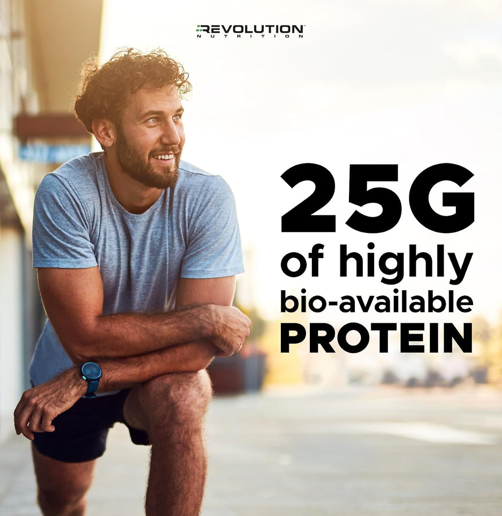 Revolution Nutrition, High Whey, Protein Powder 6LB, Whey Isolate, Gluten Free, Lean Muscle Mass for Men & Women, 25g of Protein Per Scoop, 2.7kg, 73 Servings (Chocolate Cake, 6 Pound)