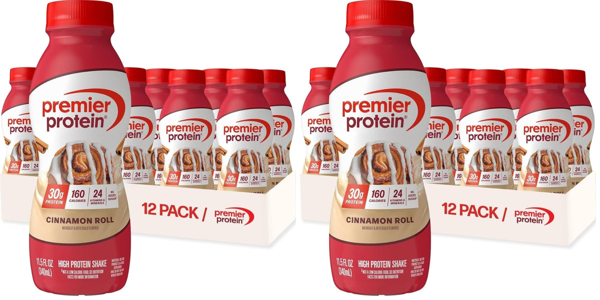 Premier Protein 30g High Protein Shake, Peaches & Cream, 12 Pack